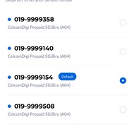 [ VIP NUMBER LIST T ] CELCOM 5G PREPAID SPECIAL 9999 NUMBER SIM CARD VIP VVIP COUPLE NUMBER SIMKAD B