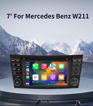 適用於 Mercedes-Benz W211 / W219 安卓 13 導航大屏｜7吋高清觸控螢幕｜CarPlay / Android Auto / 藍牙5.0 / 倒車影像 7" Android 1