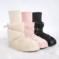 Women Ballet Shoes Girls Indoor Anti-slip Dance Boots High Top Boots Warm up Training Shoes Winter B