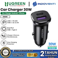 IPHONE UGREEN Car Charger Adapter Samsung USB + Type C PD Fast Charging QC3.0 18W 20W 63W 69W