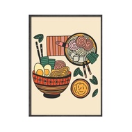 Japanese Food Poster Funny Ramen Noodles Sushi Kitchen Wall Art Print Canvas Painting Pictures for R