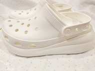 Crocs卡駱馳 正版 泡芙厚底207521-100白色 洞洞鞋M7W9(25號 ) 全新現貨