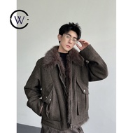 Dark Series 28B8 25 Autumn Winter Twisted Fur Collar Fur Collar Houndstooth Design Autumn Winter Jac