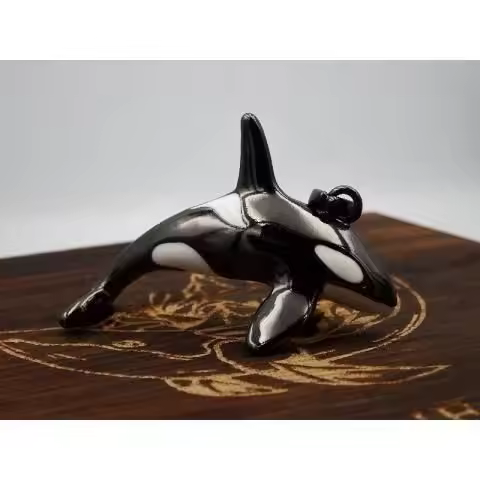 2024 Ocean Original ORCA Killer Whale Design Enamel Texture Necklace Pendant for Diving Jewelry Acce