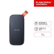 SanDisk Portable SSD SDSSDE30 1TB USB 3.2 Gen 2 Type C to A cable Read speed up to 800MB/s 2m drop p