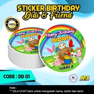 DIDI & FRIENDS STICKER BIRTHDAY (STICKER DOORGIFT)