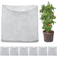 ☽Stainless Steel Wire Knitted Plants Protection Mesh Bag Plants Root Pouches Basket Indoor Outdo B☜