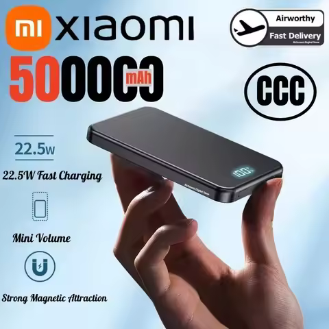 XIAOMI 50000mAh 120W Magnetic Wireless Power Bank PD22.5W Fast Charging External Battery For Magsafe