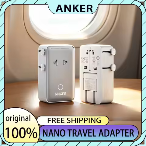 Anker Nano Compact Travel Adapter 100V~240V with Built-in USB a & Type C 20W Dual Port Charger for G
