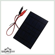 SOURCE 2 5W 5V Solar Charging Panel Portable Solar Panel With Alligator Clips