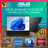 ASUS Zenbook 14 OLED AI Laptop UM3406K-AQD112WS (Ryzen 7 AI 350/16GB/512GB SSD/14.0'' WUXGA /Radeon 