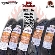 [SIZE 14 TUBELESS] Tayar CORSA PLATINUM R26 Tyre 80/80-14 90/80-14 100/80-14 110/80-14 140/70-14