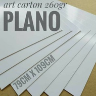 ( 5 Lembar ) Kertas Art Carton 260 Gsm / Karton Glossy Uk Plano / 79cm