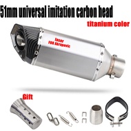 305mm diameter universal Escape Moto Tube motorcycle exhaust muffler with removable DB killer For MT