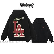 Los Angeles Dodgers Logo Red Hoodie - High Quality Cotton Felt Fabric - Loose Form - Ribkey$.