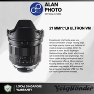 Voigtlander Ultron 21mm F1.8 Lens | [Leica VM Mount] 21 mm/1:1,8 Ultron VM