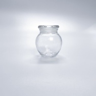 Wholesale 12 pieces per set spherical glass spice jar with glass lid (120ml)