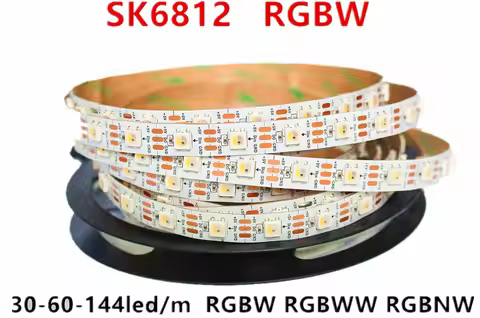 SK6812 RGBW (Similar Ws2812b) 4 in 1 1m/4m/5m 30/60/144 Leds/Pixels/M Individual Addressable Strip W
