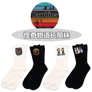 ♧ Stranger Things Shirt Stranger Things Crew Socks Comfortable Ladies Pattern Funny Mens Winter Girls Cute Sports Breathable