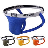 JOCKMAIL New Men's Jockstrap Athletic Supporters Low Rise Cotton Stretch Performance Sport Gym Narrow Belt Mens Thong Multiple Colors