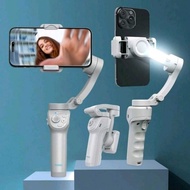 [Ready Stock] TOKQI M01/M02 Stabilizer 3-Axis Stabilizer With Fill Light And Tripod Accessories Mobi