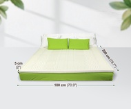Bangkok Latex ท็อปเปอร์ ยางพาราแท้ - King Size 6 ฟุต | 180x200 ซม. | แก้ปวดหลัง