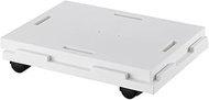 SankoPlastic 350268 Flat Trolley Connectable Rakugoro 22 White with Casters, Made in Japan, W 9.3 x 