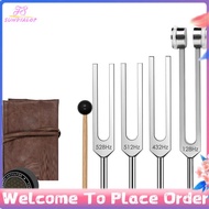 Frequency Tuning Fork Set-Weighted& Unweighted 128Hz 432Hz 512Hz 528Hz Tools with Activator, Mallet&