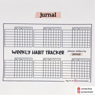 Minimalist Habit Tracker Sticker - Bujo Planner Stickers by Jurnal