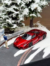 Ready Stock King Model 1: 64 enzo enzo Metal Red Ribbon Doll Alloy Open Cover Car Model Out of Print