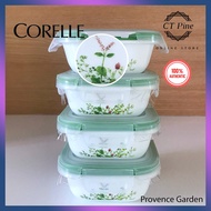 Corelle Snapware 8pc set [Provence Garden PVG] /// Food Storage Container Plastic Lid Penutup Plasti