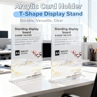 Arcylic Stand, Display T-Shape Card/Holder, Size A6, A4, A5