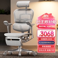 Ergonor保友金豪e2代高端人体工学椅电脑椅办公椅电竞椅子 银白网+躺舒宝