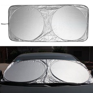 TOP CLASS ม่านบังแดดรถยนต์แบบพับได้ ผ้าซิลเวอร์โค้ทกันยูวี ม่านบังแดดด้านหน้า Foldable Sunshade UV Protection Silver Coat Sunvisor No. 3186