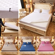 Thicken Quilted Sheets With Zipper Mattress Cover, Six-sided Full Dust Cover QueenKingTwin Custom Size Bedspread 160x200