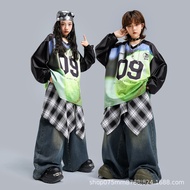 Street Dance Children's Trendy Clothing Performance Clothing Boys Cool Handsome Red Suit hiphop Girl