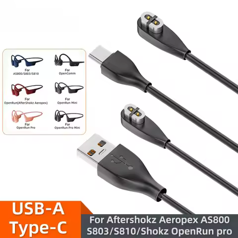 Bone Conduction Headphones Charger For Aftershokz Aeropex AS800/ S803/ S810 Shokz OpenRun Pro Magnet