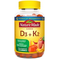 Nature Made Vitamin D3 K2 Gummies, Vitamin D3 5000 IU per serving, Bone, Teeth, Muscle, Immune Healt