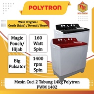 Mesin Cuci 2 Tabung 14kg Polytron PWM 1402