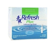 Refresh Plus亮視眼藥水0.4ml x 30枝/盒 (1盒$50，買2盒或以上每盒$40)