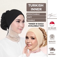 Turkish Inner  ( Alya Apparels / Cotton / Elastic / Breathable Tie up Hijab / Shawl / Ciput / Innera / Tudung Sanggul )