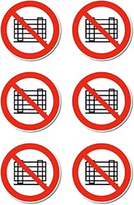 No Parking or Storage Prohibited Signs: P023 - DIN EN ISO 7010 / ASR A1.3 - Sticker: Diameter 5 cm, 