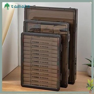 TAMAKO Certificate Storage Box, Plastic Dustproof A4 File Box, Practical Multifunctional Transparent