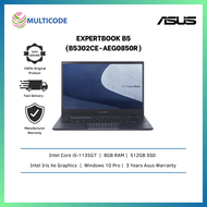 Asus Laptop ExpertBook B5 B5302CE-AEG0850R 13.3" FHD ( i5-1135G7, 8GB, 512GB SSD, Intel, W10 Pro )