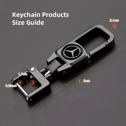 Benz Badge Keychain Key Ring Holder For Mercedes Benz AMG W203 W205 W206 W211 W212 W220 C Class