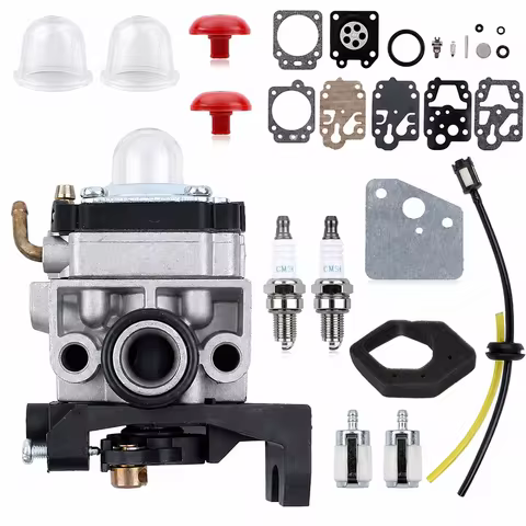 Carburetor Tune Up Kit for Honda GX25 GX35 UMS425E UMK425E UMK435E with Fuel Filter Spark Plug Oil B