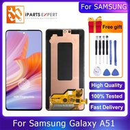 IPARTSEXPERT AMOLED For Samsung Galaxy A51 LCD A515 LCD A515F LCD Touch Screen And Digitizer Assembly With Frame For Samsung Galaxy A51 SM-A515