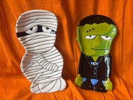 萬聖節特別版陶瓷碟二隻，科學怪人+木乃伊    Special ceramic dish for Halloween 2 pcs, Frankenstein + Mummy
