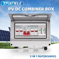 PV Combiner Box 2 input 1 output Solar photovoltaic Surge Lightning Protection DC 600V Fuse MCB SPD 