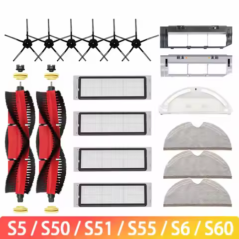 For Roborock S5 S50 S51 S55 S6 S60 S6 Pure Vacuum Cleaner Accessories HEPA Filter Mop Cloth Side